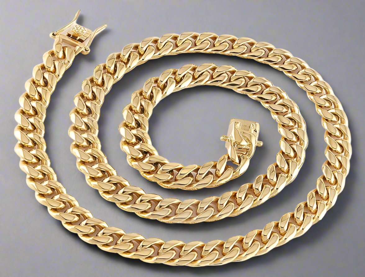 10K Solid Miami Cuban Chain - Fabeau & Co.