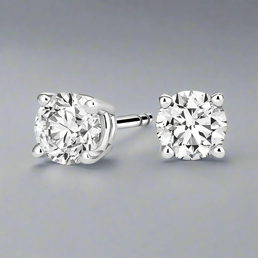 3.00ctw Lab Created Round Diamond Earrings in 14K Gold - Fabeau & Co.