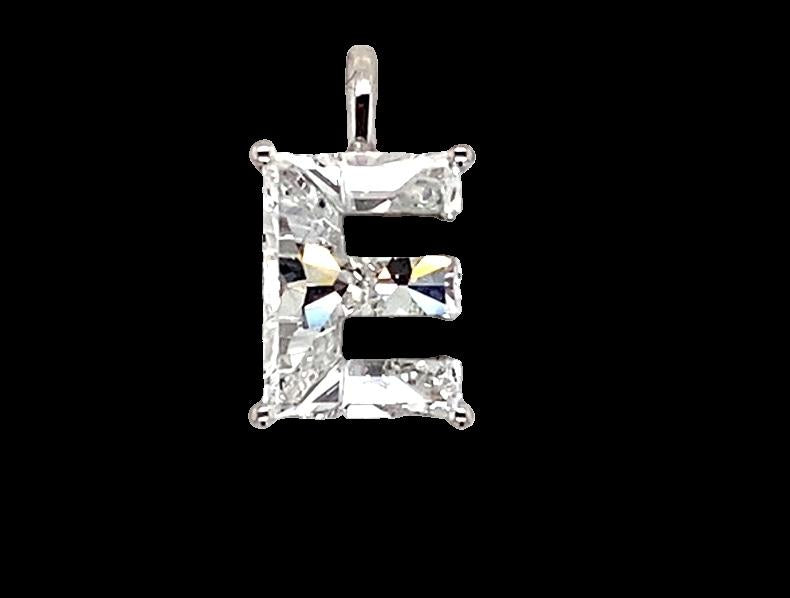 Lab Single Crystal Initials Set In Gold - F - VVS2