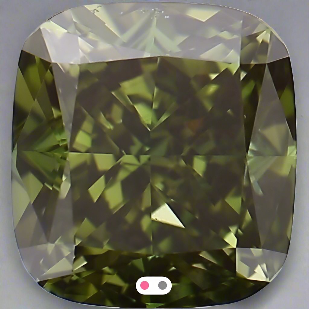 1.51ct Lab-Created Green Cushion Diamond - Fabeau & Co.