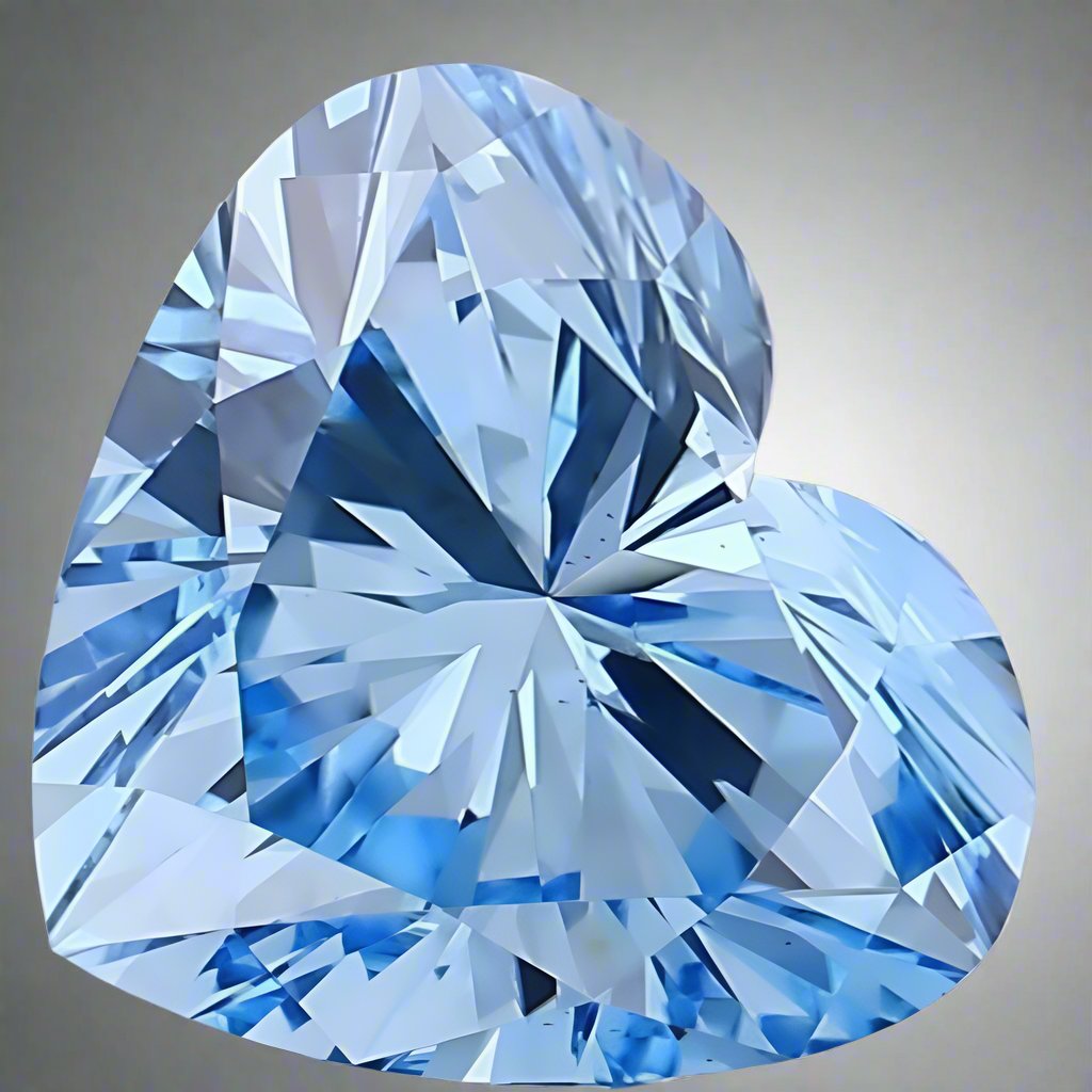 0.68ct Lab-Created Blue Heart Diamond - Fabeau & Co.