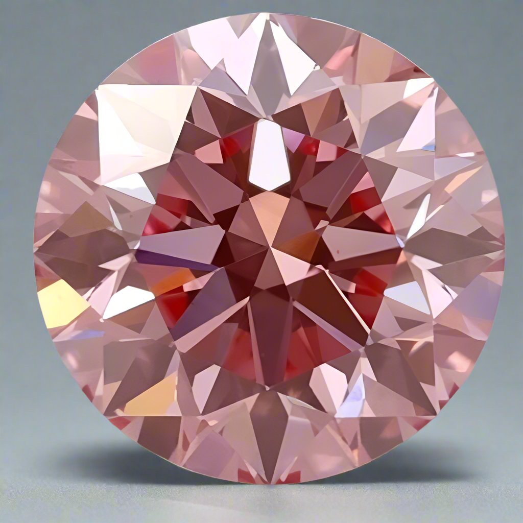 0.77ct Lab-Created Pink Round Diamond - Fabeau & Co.