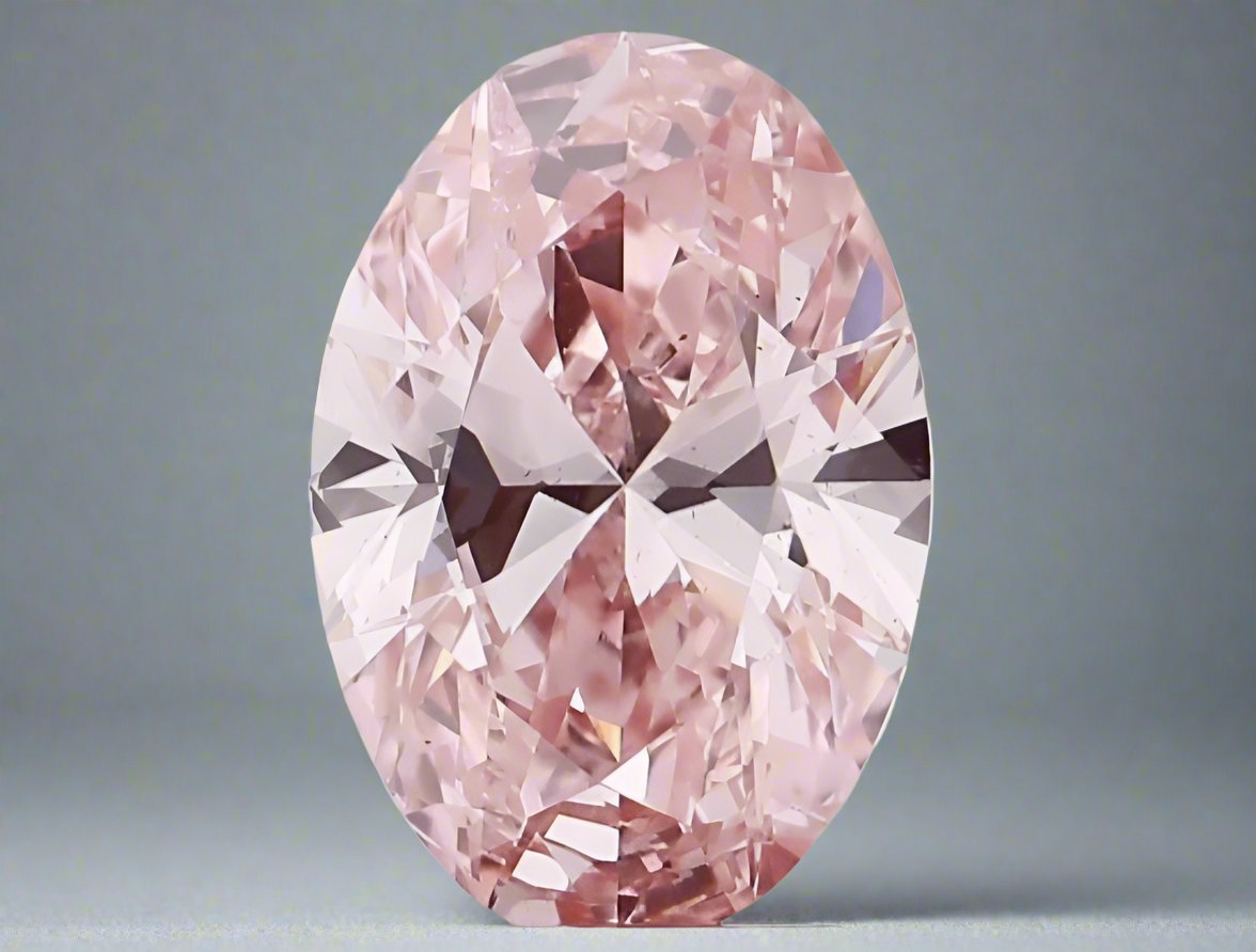 2.00ct Lab-Created Pink Oval Diamond - Fabeau & Co.