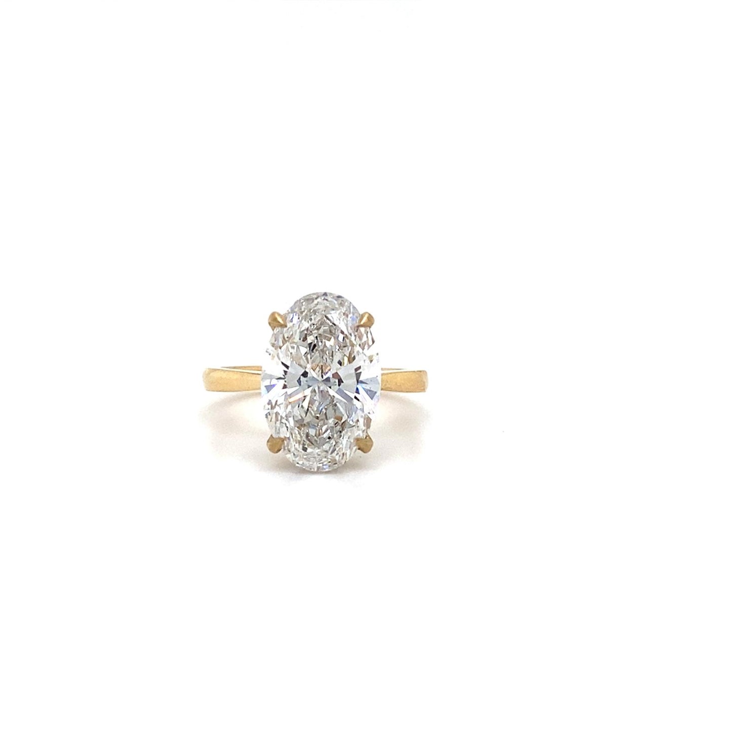 Lab Created Oval Diamond with Hidden Halo set in Yellow Gold - Fabeau & Co.