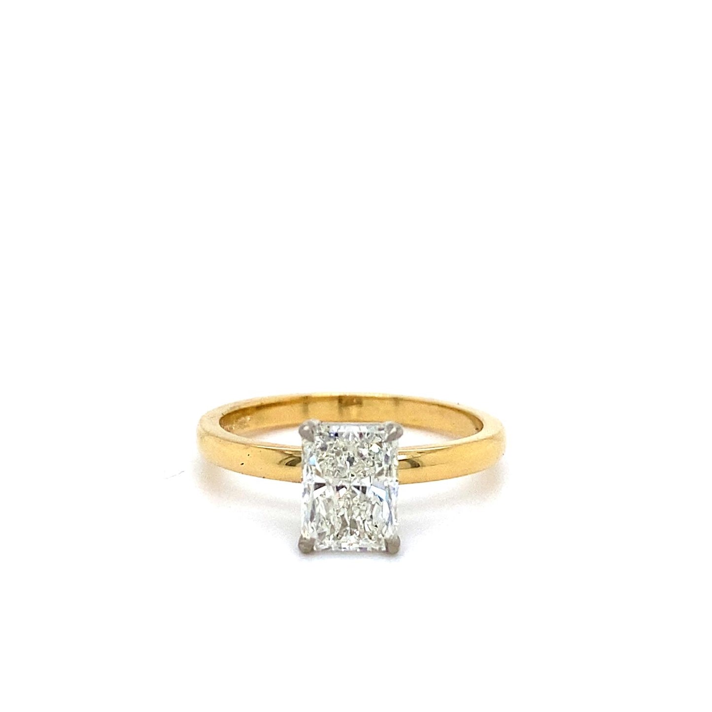 Lab Emerald Diamond set in Yellow Gold - Fabeau & Co.
