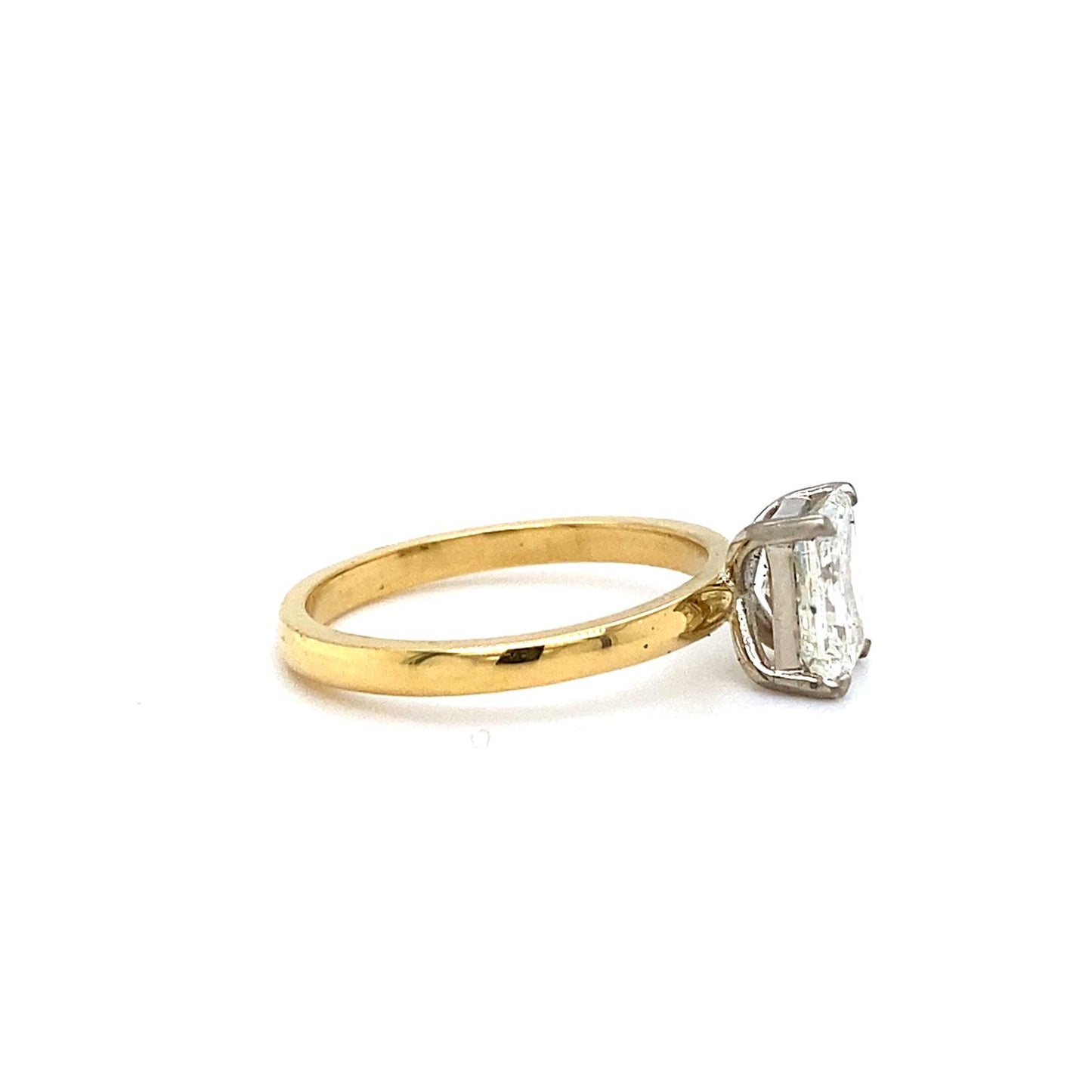 Lab Emerald Diamond set in Yellow Gold - Fabeau & Co.