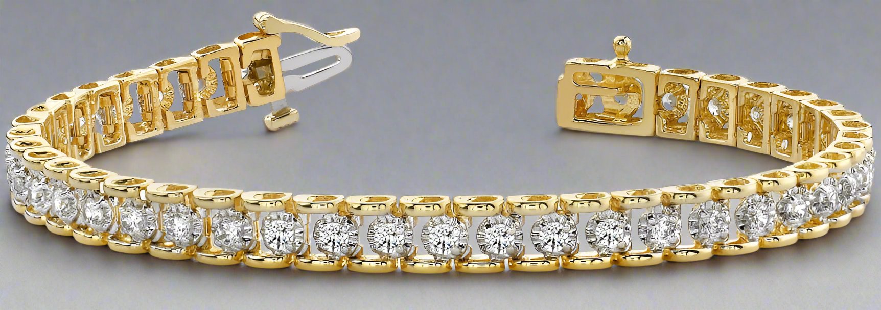 14K Yellow Gold Lab Tennis Bracelet - Fabeau & Co.