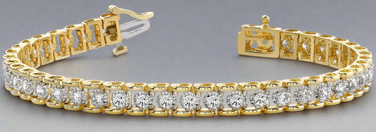 14K Yellow Gold Lab Tennis Bracelet - Fabeau & Co.
