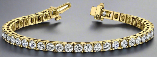 14K Yellow Gold Lab Tennis Bracelet - Fabeau & Co.