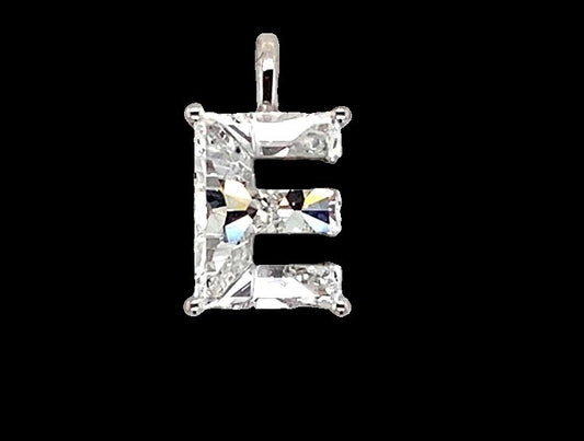 Lab Single Crystal Initials Set In Gold - F - VVS2