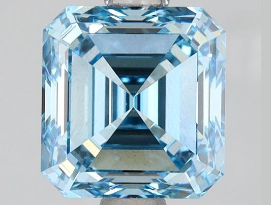 2.01ct Square Emerald Blue VS2 LAB Diamond