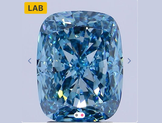 Cushion Cut - Blue - VS2