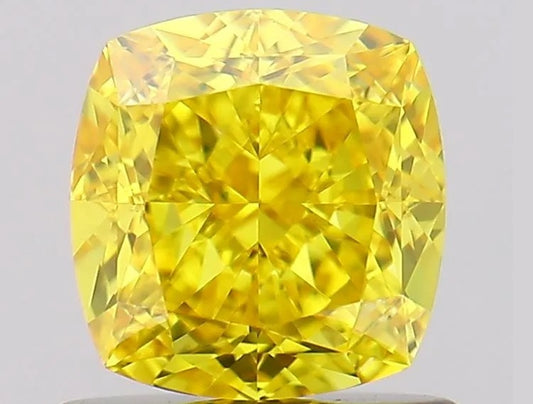 Cushion Cut - Yellow - VVS2